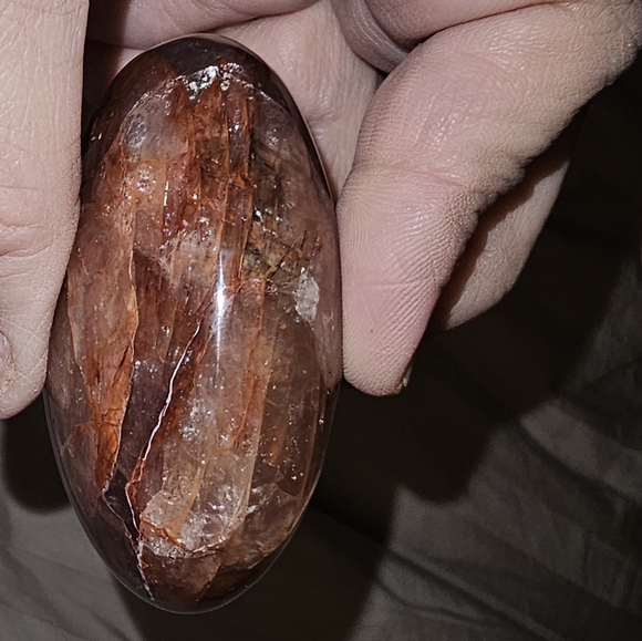 176 grams, Huge FIRE QUARTZ Palm Stone, Amazing Color & Quality, New! - Picture 16 of 16